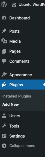 Select the WordPress Plugins Panel