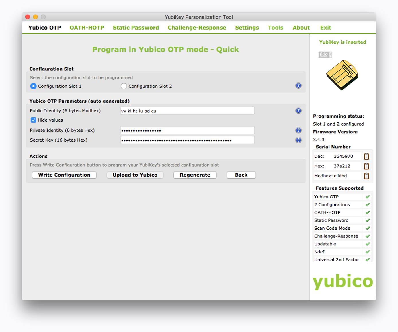 YubiKey Personalization Tool